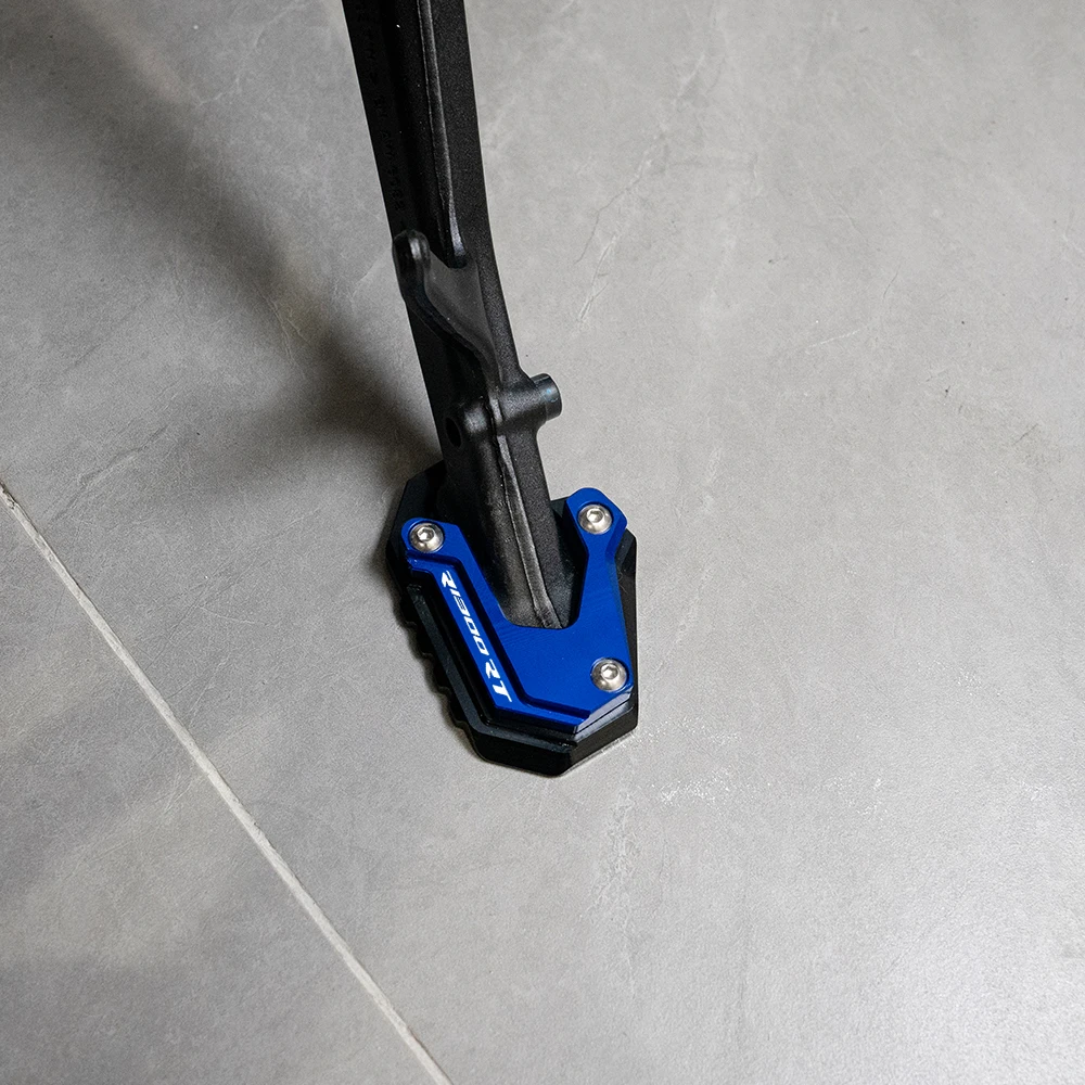 Enhanced Motorcycle Key Cover and Side Stand Extension Pad Support Plate