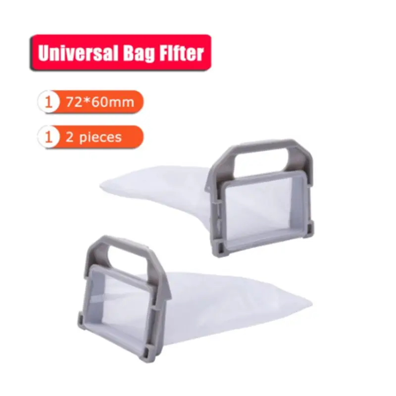 2pcs General Washing Machine Chip Line Lint Low Pass Bag Filters GLQ22 for Home Improvements