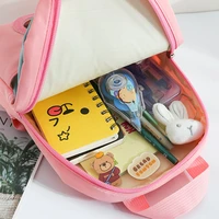 Plush 3D Rabbit Backpack for Boys Girls Kids Children SchoolBag Cute Bow Tie Cartoon School Bags Kindergarten Preschool Baby Bag 5
