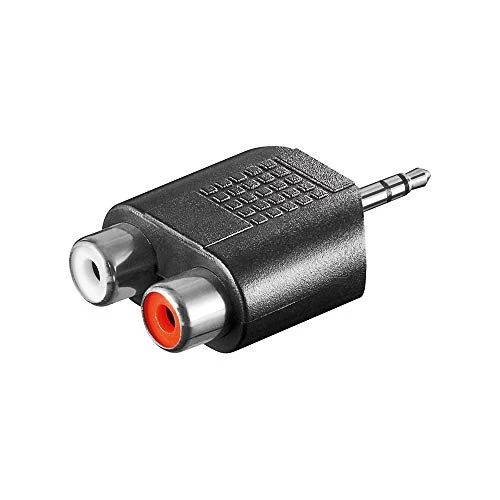 Goobay 11604 RCA adapter; connector AUX jack 3 5 mm to 2 3 5 mm
