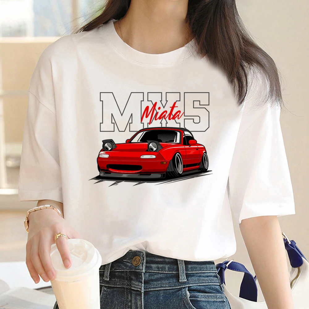 Miata Tee Women Manga Comic Y2K Tshirt Girl Streetwear Comic Manga Clothes