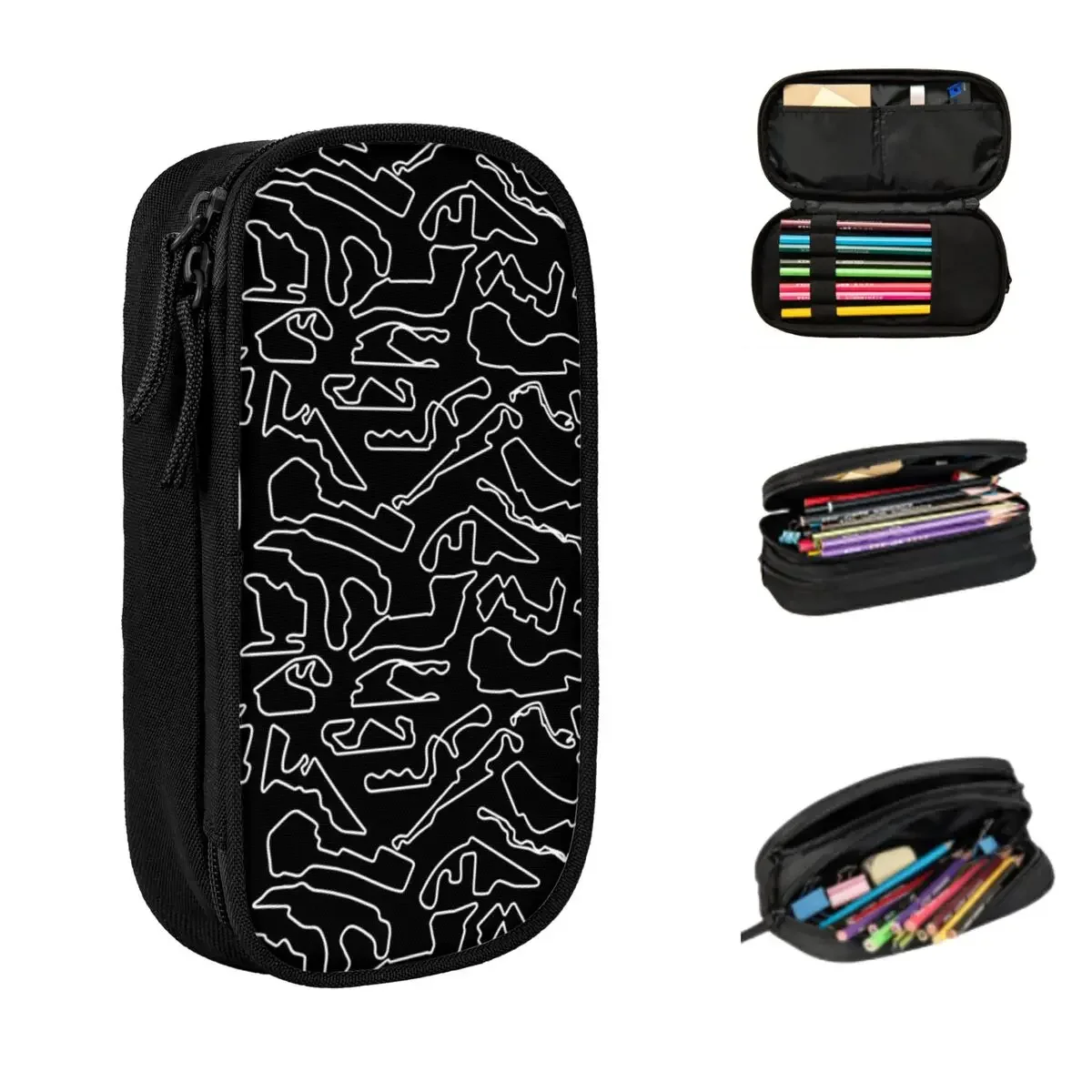 F1 Tracks Pencil Cases Large Capacity Pen Bags Pen Box Pencil Pouch For Boys Girls Students Stationery School Office