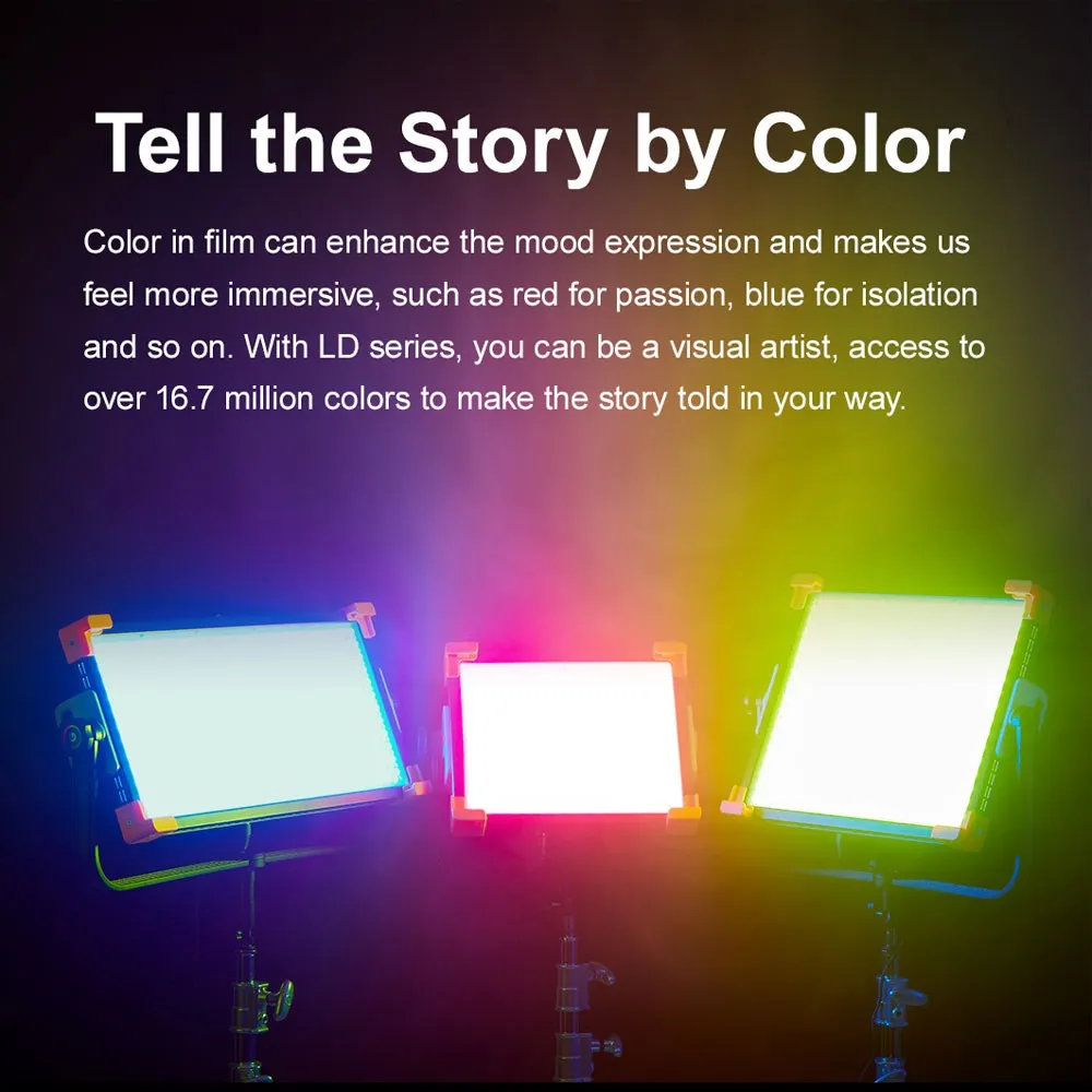 Godox LD75R LD150R LD150RS RGB LED 패널 조명, 뉴스 라이브 비디오 라이트 앱 및 DMX 제어