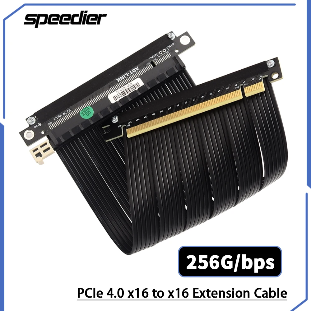Riser Prata Duplo Reverso Pci Express 16x para X16 Rtx3090 Cabo Extensor de Cartão para Placa-mãe a4 Itx Pcie 4.0