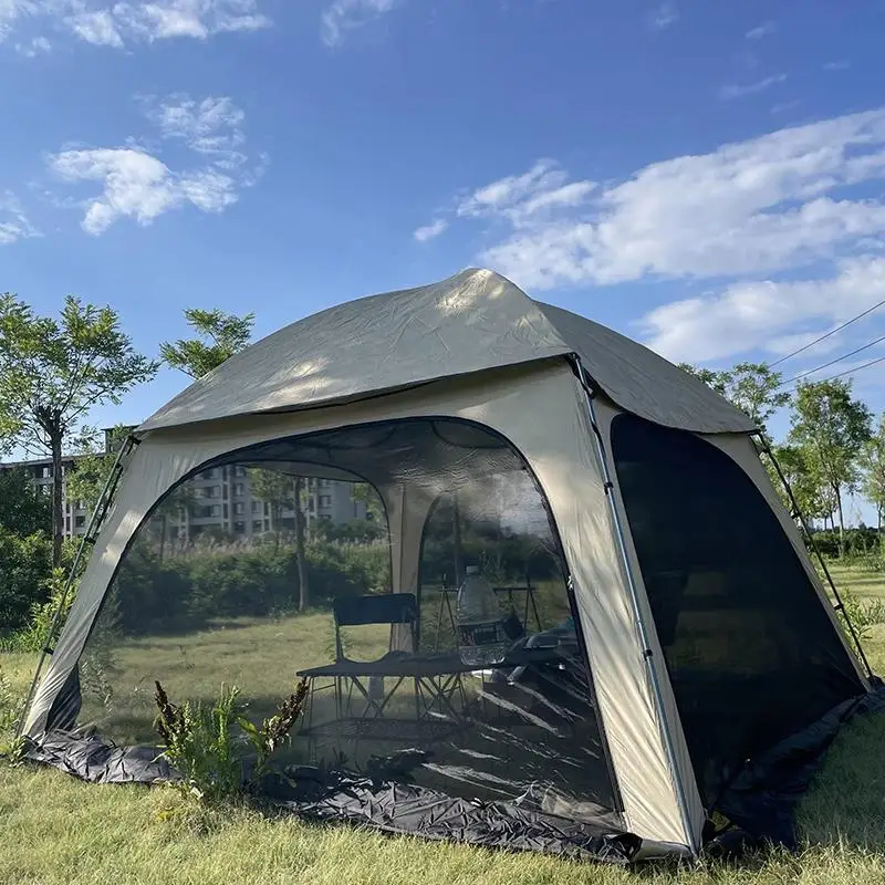 

6 Person Tent Spacious Dome Tent, Family Tall Backyard Tent, Huge Gazebo Tent with 11mm Aluminum Poles&Big Windows