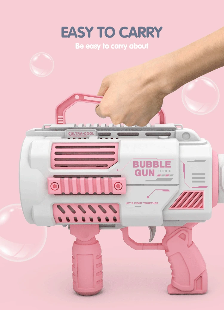 Bubble Gun Toy With Backpack Bubble Machine Electric Launcher_voghion.com