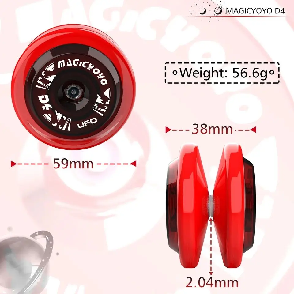 MAGICYOYO D4 New Basic 2A Plastic Responsive Sleep Beginner Practice Yoyo Children's Toy Birthday Gift