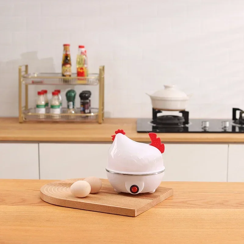 Egg Steamer 1PC Boiled Eggs Small Appliances Breakfast Machine Heating Plug-in Household Hot Rice Maker Kitchen Mini Portable