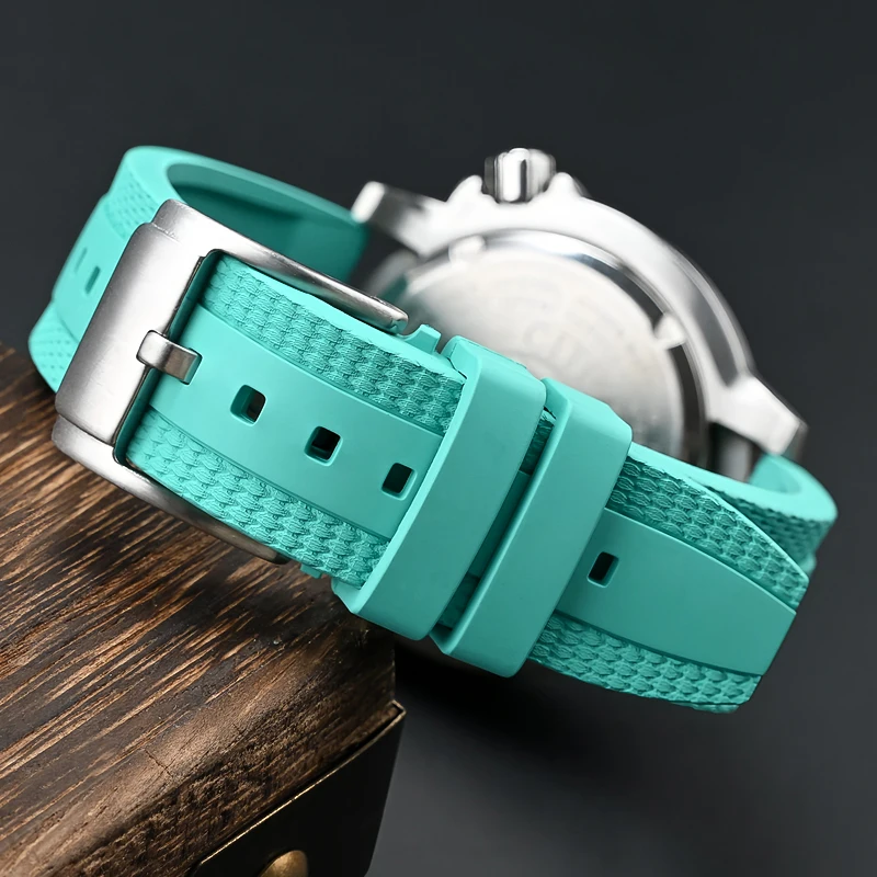 Premium Silicone Watch Strap, Waterproof Rubber Band Bracelet, 20/22mm