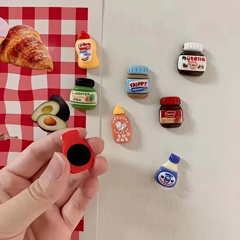 Magnetic Fridge Magnets 8pcs Kawaii Cartoon Food Fridge Magnets Cute Decorative Personalized Locker Cabinet