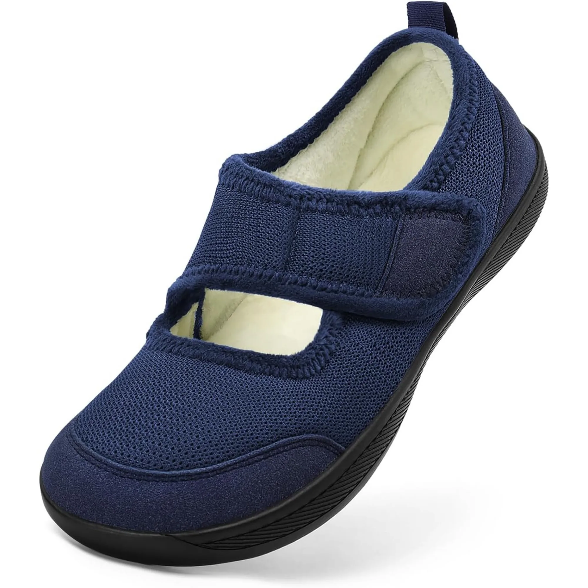 Womens Slippers Wide Width Diabetic Shoes Edema House Barefoot Walking Shoes Adjustable Indoor Outdoor Slippers 3