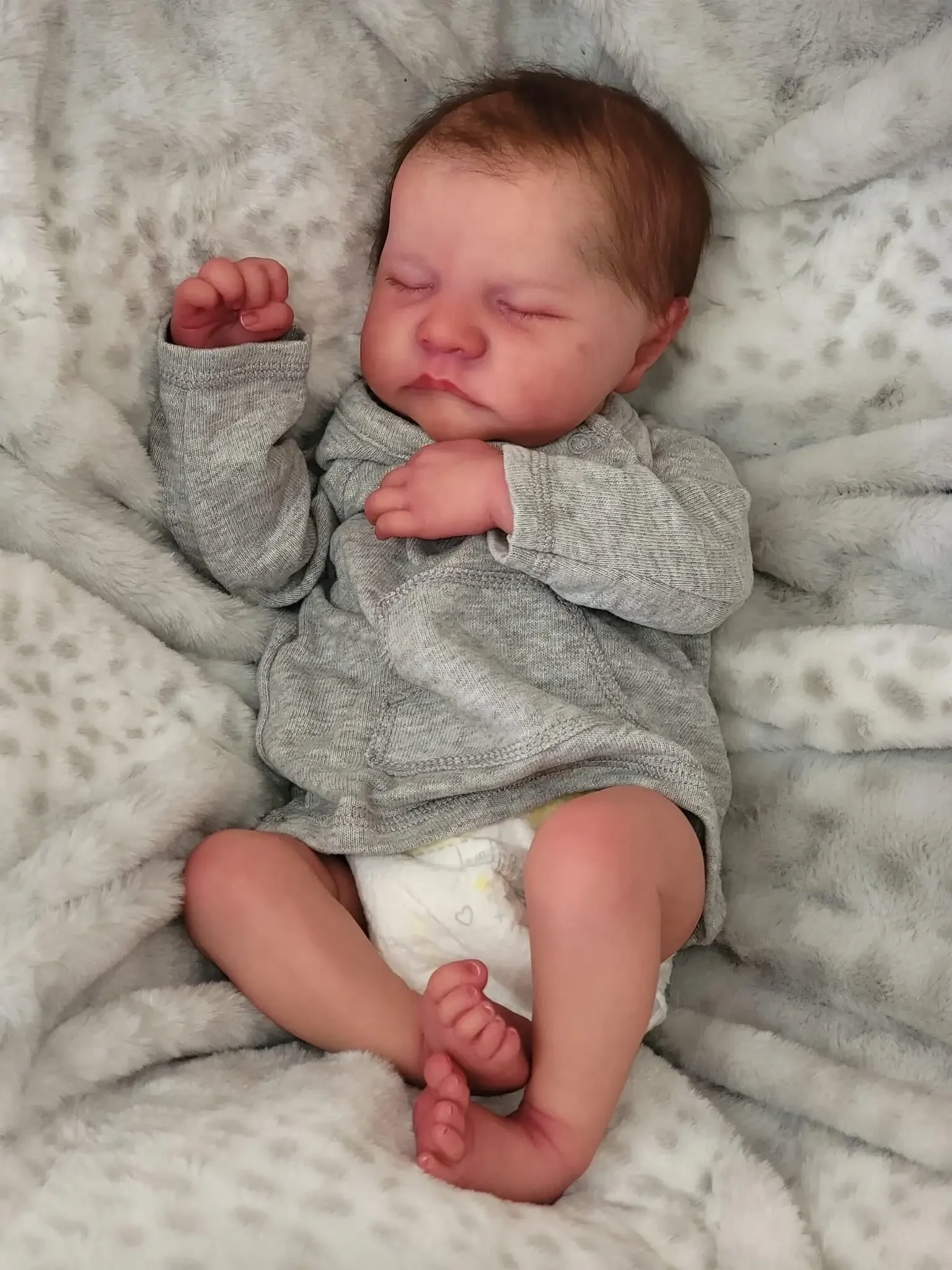

NPK 19inch Full body silicone vinyl Reborn Doll Levi Newborn Baby Size boy doll 3D Skin High quality Gift