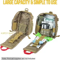 ONETIGRIS IFAK Pouch - Large IFAK Molle Pouch Empty First Aid Bags Only Medical Trauma Kit Bag EMT Pouch MED Waist Bag 2