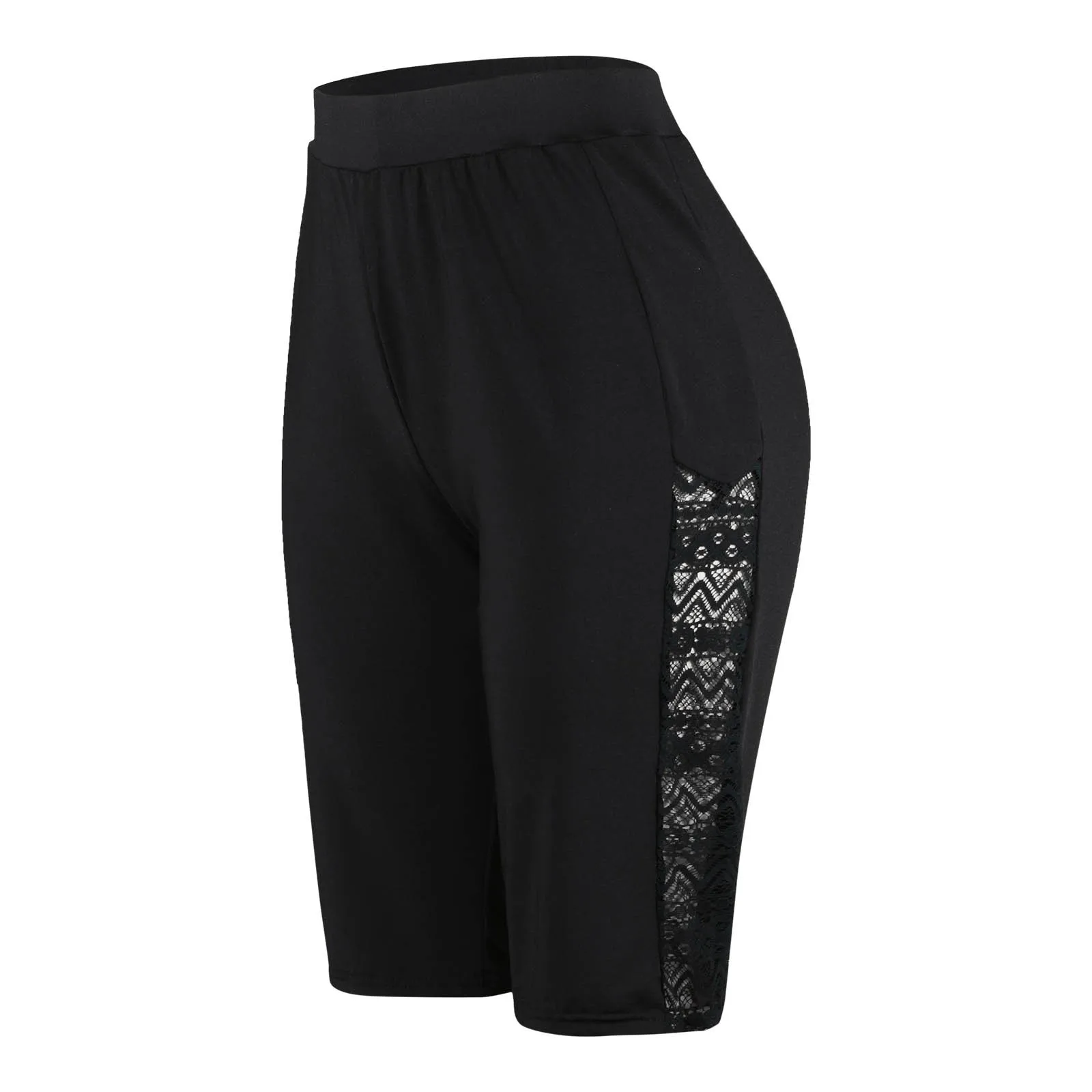 섹시한 하이 웨이스트 비키니 하의 레이스 속건성 수영복 반바지, 비치웨어 수영복 바지, 수영 트렁크