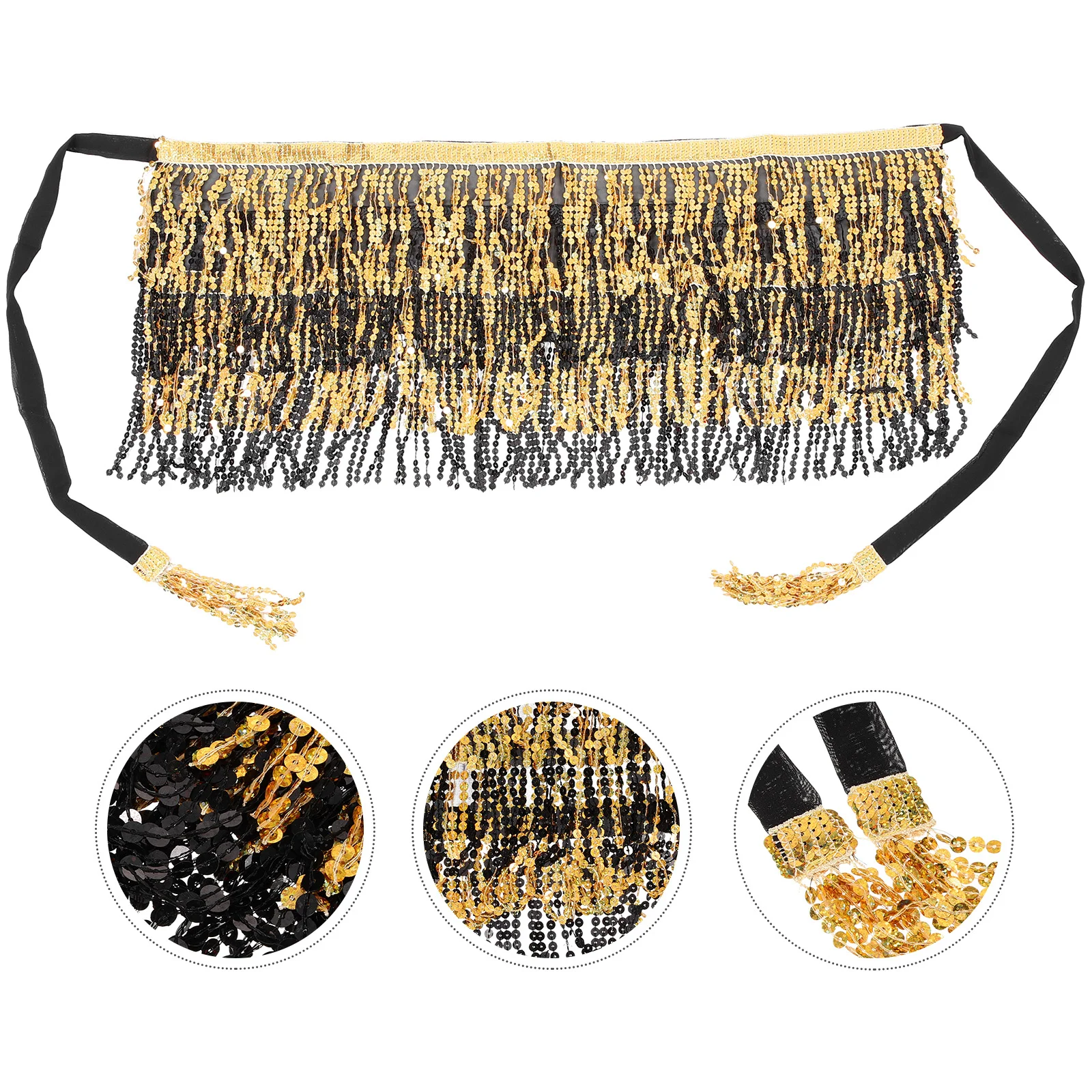 

Belly Dancing Hip Scarf With Sequins Belly Dancing Waist Scarf Accessory for Women