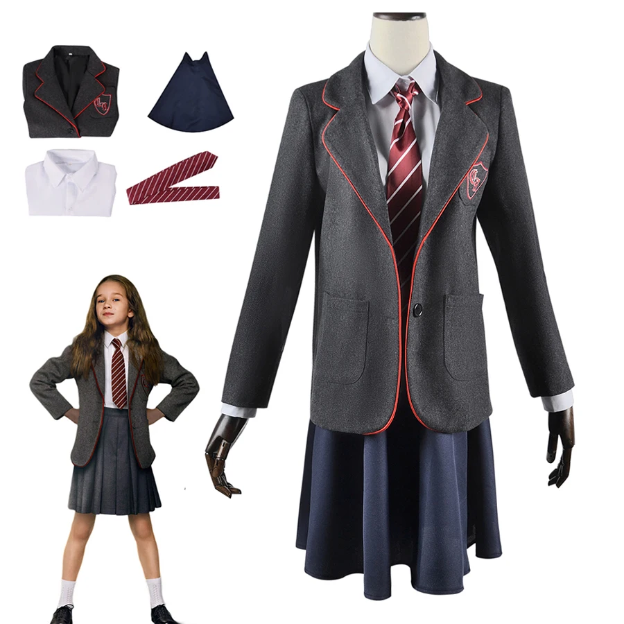 Bambini Matilda Costume Cosplay Roald Dahl Matilda The Musical Cosplay Uniforme Scolastica Cappotto Camicia Gonna Donna Costume Di Halloween