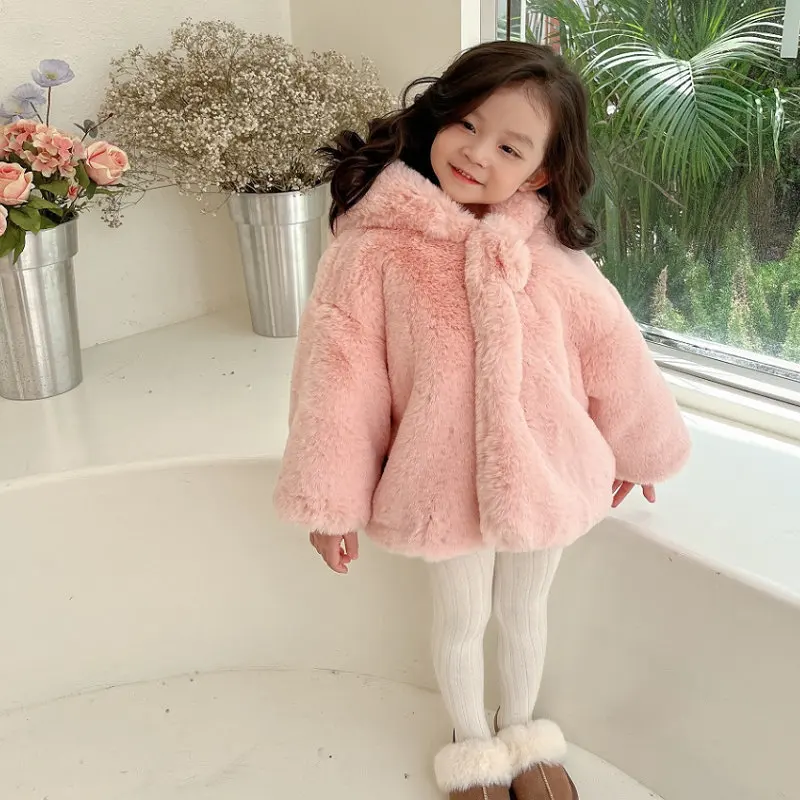 2023 Winter Girls Coat Soft Cotton Thickened Top Outerwear Clothing 