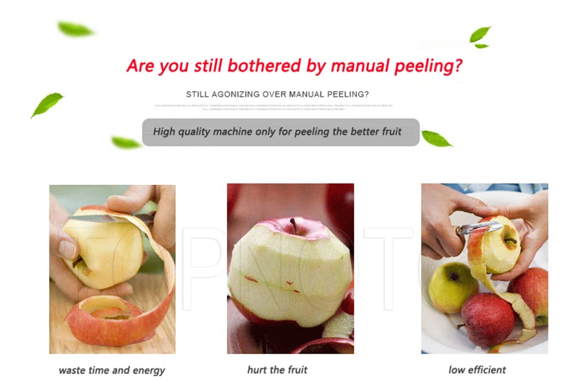 Description Picture 4 of item50W Electric Stainless Steel Fruit Peeler Peeling Machine For Apple Pear Orange Lemon