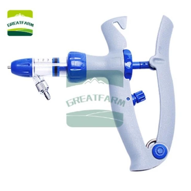 Állati Folyamatos Fecskendő 1-5 Ml Állítható Vakcina Csirke, Sertés, Tehén, Juh, Kutya, Kacsa, Nyúl, Liba, Háziállat