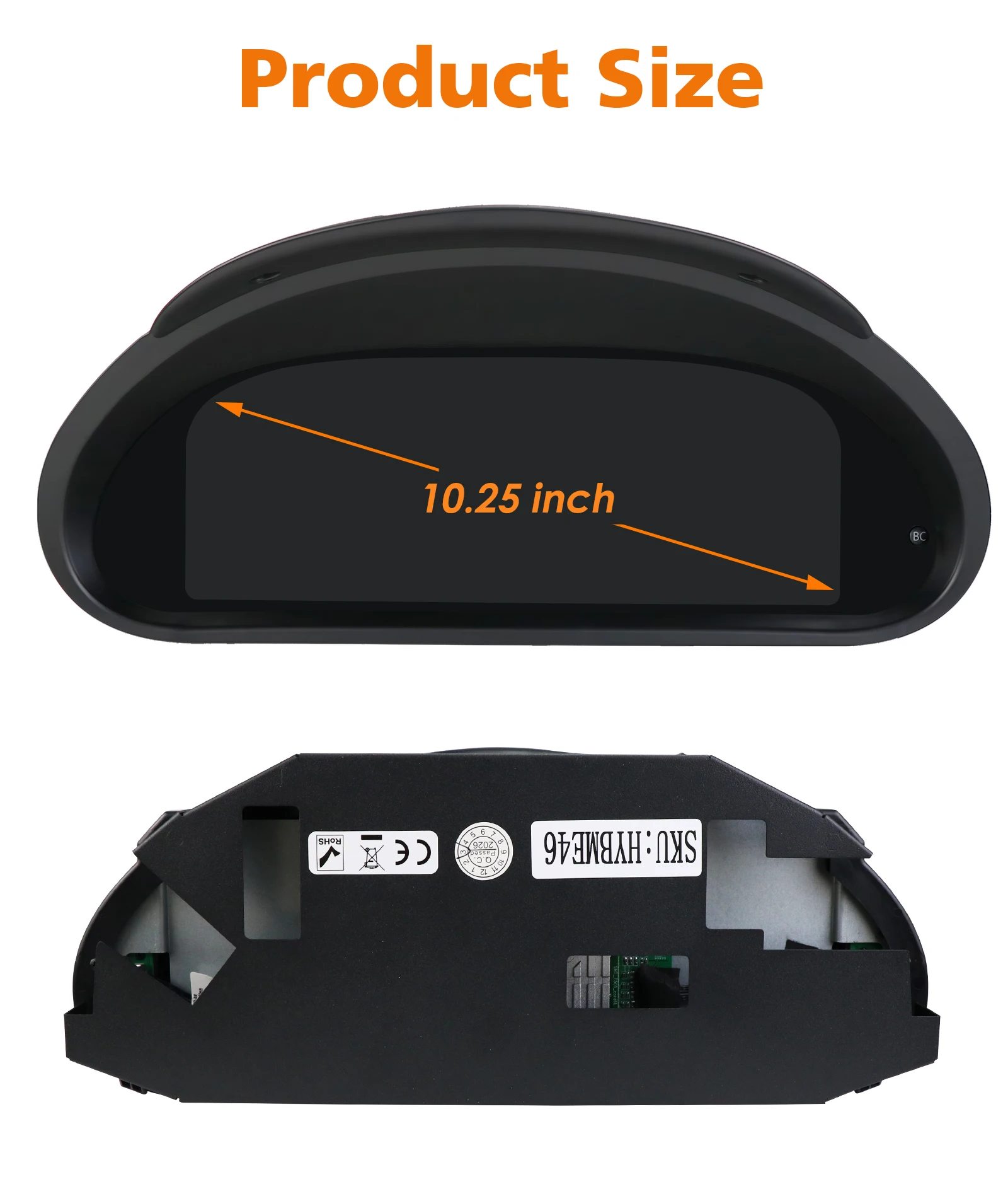 OSSURET Gran Oferta Envío Rápido Panel de Instrumentos Digital de 10.25 Pulgadas con Sistema Linux, Velocímetro LCD Completo para BMW Serie 3 E46 1999-2004, Múltiples Idiomas, Estilo ID6, Pantalla OBD con Funciones Originales del Coche, Pantalla HD 1920*720, Plug and Play, Indicadores para Coche 7