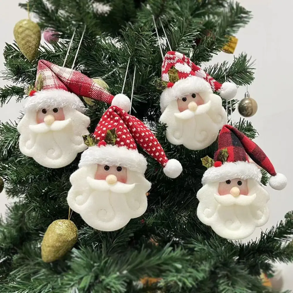 Durable Santa Claus Xmas Hanging Ornaments Snowman Festive Christmas Elk Pendants Cute Cloth Xmas Santa Ornaments Party Supplies
