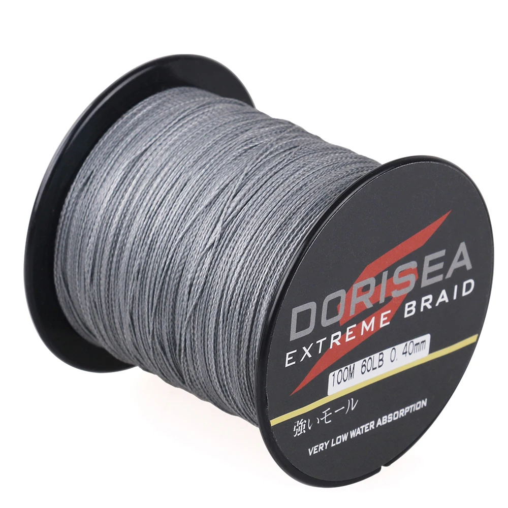 DORISEA 8 Strands 100m Extreme Braided Multifilament Fishing Line 6lb 10lb 20lb 30lb 60lb 80lb 100lb 200lb 300lb 4