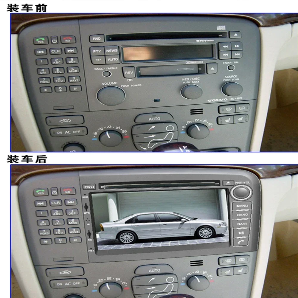 

Android13 4 + 64G Автомагнитола стерео Мультимедийный Плеер для VOLVO S80 1999 2000 01-2005 GPS аудио Навигация BT CarplayAuto аудио DVD
