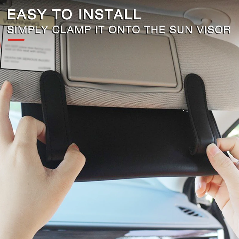 1 Stück Auto Tissue Box Pu Leder Auto Sonnenschutz Platte Tissue Box mit Tissue Universal Auto Interieur Lagerung Dekoration Zubehör – Detail 7