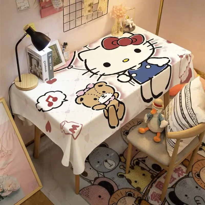 Sanrio hello kitty tablecloth my melody cute cartoon background cloth tablecloth table mat 6