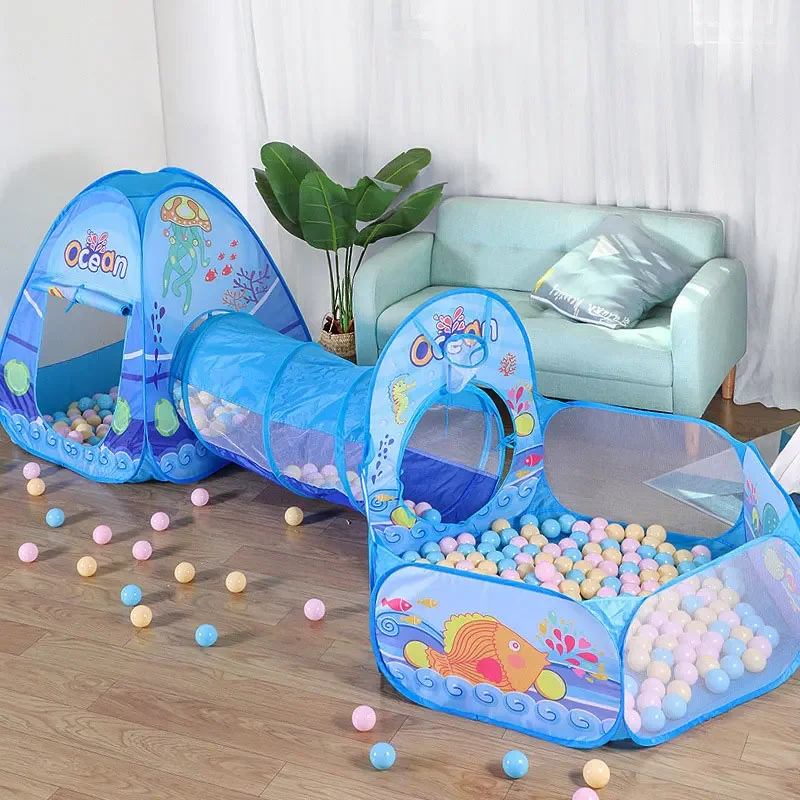 3 in 1 Baby Playpen Ball Pit Dry Pool with Balls Portable Baby Playground Baby Ball Pool Children's Pool Balls Children's Park 2