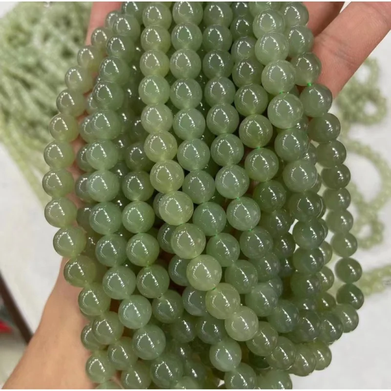 

Qinghai Material Hetian Jade Qingshui 10M Mom Chain Diy Ornament Beads Accessories