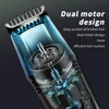 WAIKIL Men's Electric Hair Clipper Vacuum Hair Clipper Cheek and Beard Trimmer USB Charging Cordless Digital Vacuum Hair Clipper 5