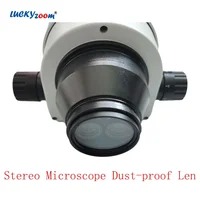 48mm Microscope Auxiliary Barlow Len 5MM Thickness Dust-proof Objective Glass For Stereo Microscopio Dust Smoke Oil Protection 2