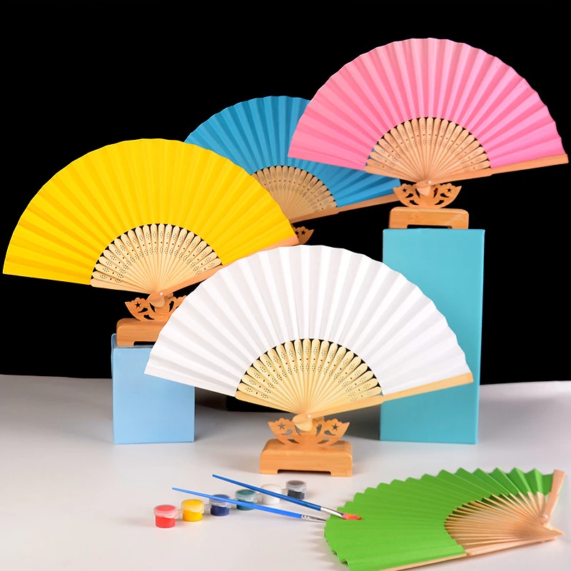 Folding Fan Mini Fan Hand Fan Chinese White Red Pink 8
