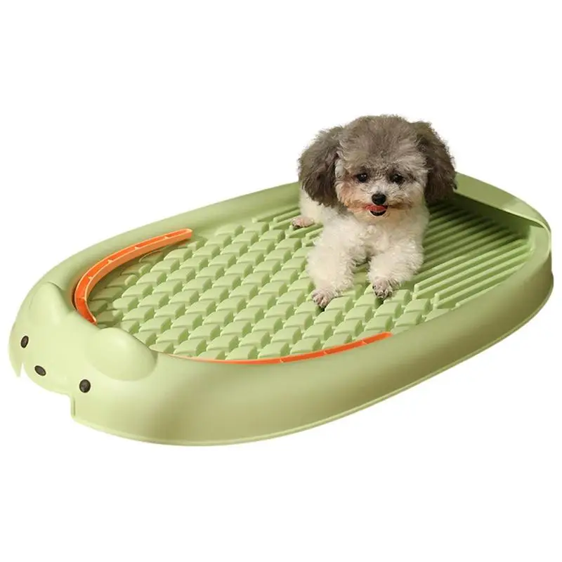 

Pet Toilet Small Puppy Potty Tray Dog Supplies Double Layer PP Construction Training Puppy Pee Box Grid Design For Kennels