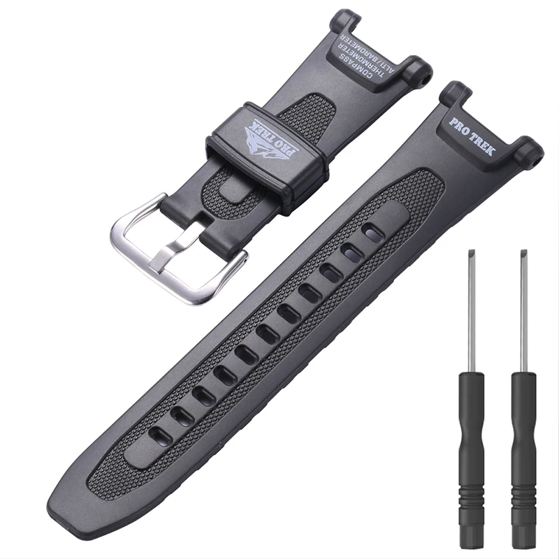 thumbnail image 1 of Correa de caucho adecuada para Casio Protrek Prg-240 PRG-40 Pathfinder Series Correa de reloj deportiva impermeable para hombre Accesorios, 1 of 5