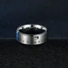 8MM Men's Stainless Steel Alphabet Number Spinner Ring Decoder Design Promise Engagement Wedding Band 3