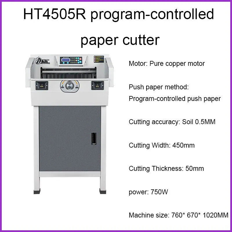 

110v/220v Electric Paper Cutter Automatic NC Paper Cutter HT4505R A3 size Paper Cut machine digital paper trimmer 1pc