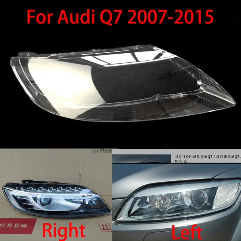 

Car Headlights Lampshades Clear Headlamp Lampshade Headlamp Housing Clear Lens Lampshade Plexiglas Shell For Audi Q7 2007-2015