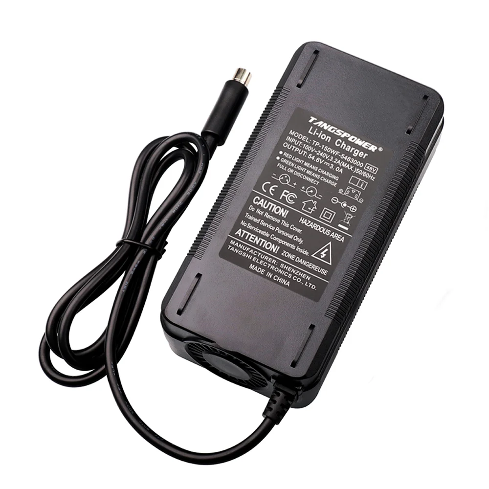 TANGSPOWER 54.6V 3A Lithium Battery Charger 54.6V3A electric bike Charger for 13S 48V Li-ion Battery pack charger High quality