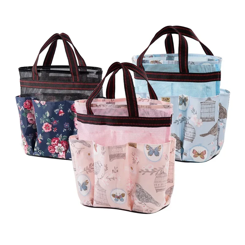1pc Large Capacity Makeup Bag, Fashionable Printed Handbag, Portable Waterproof Toiletries Storage Bag, Mother's Handbag