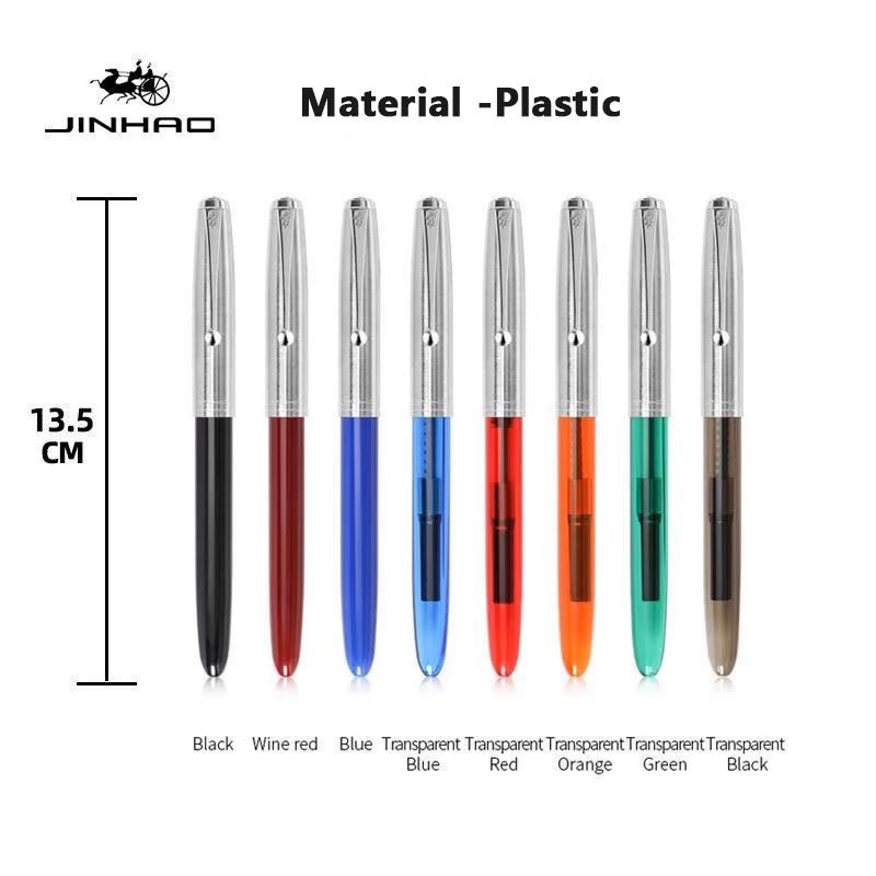 Jinhao 51A Fountain Pen Transparent Color Luxury Elegant EF/F Nib Calligraphy Writing Ink Pen Office School Supplies Stationery 5