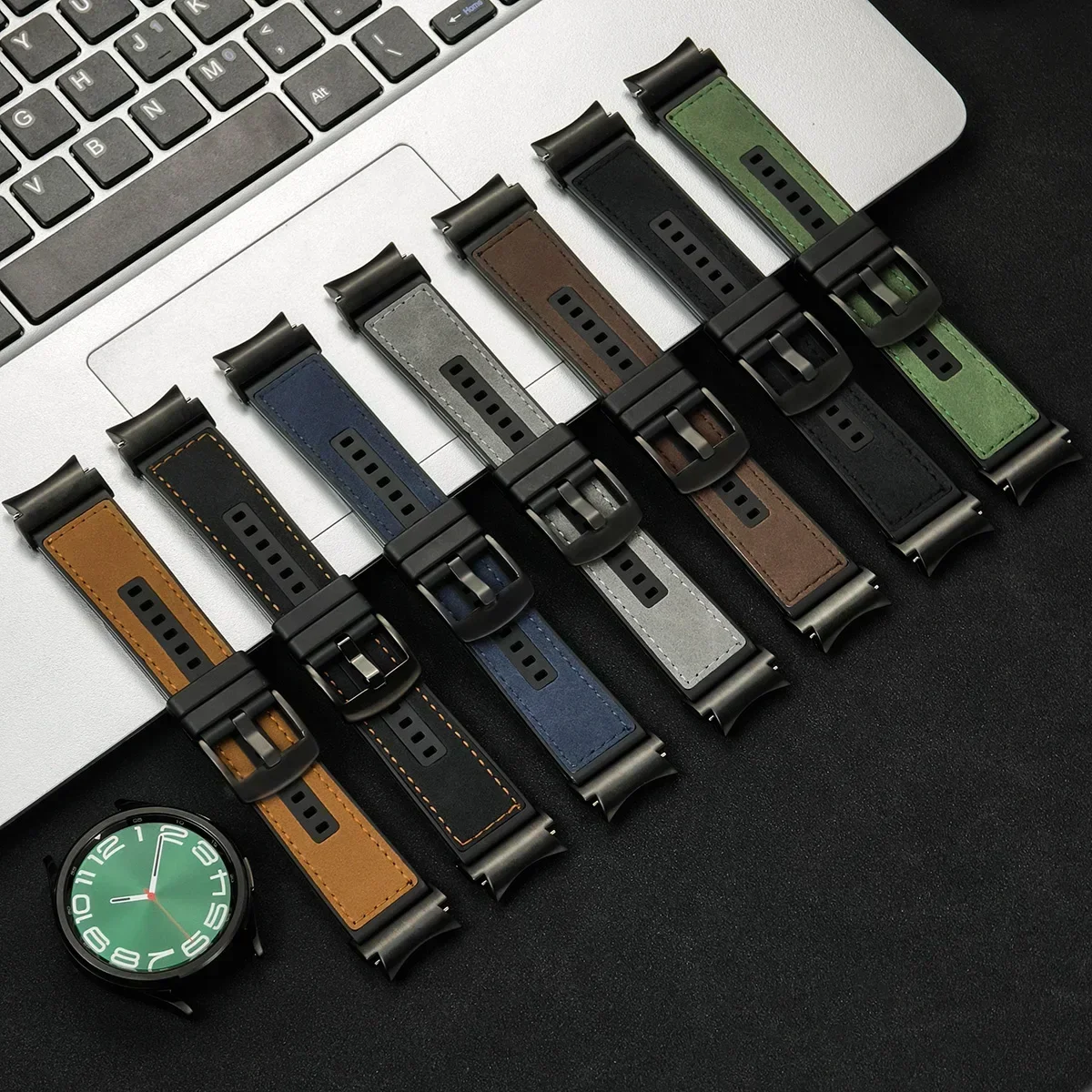 Premium 22mm Quick Fit Leather Watch Band Strap