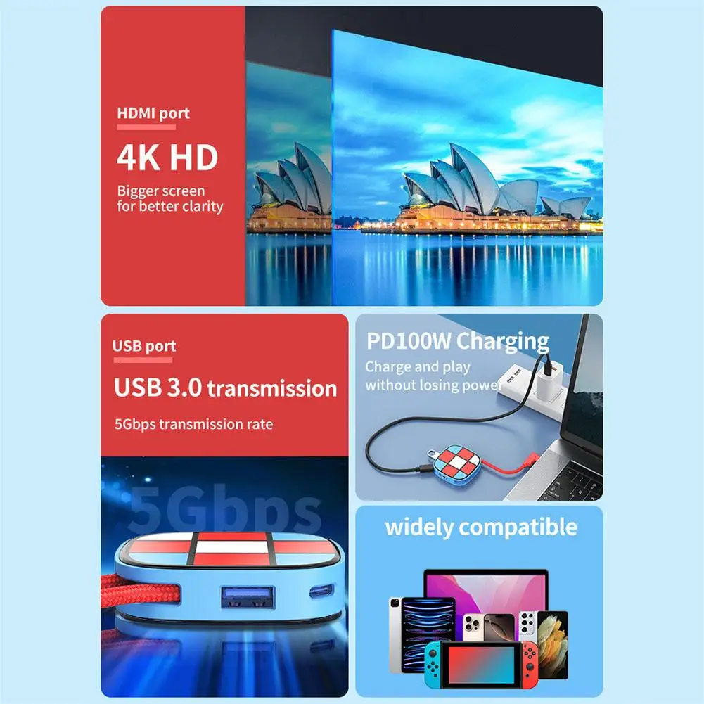 Base para Switch con 2 puertos HDMI 4K a 60Hz