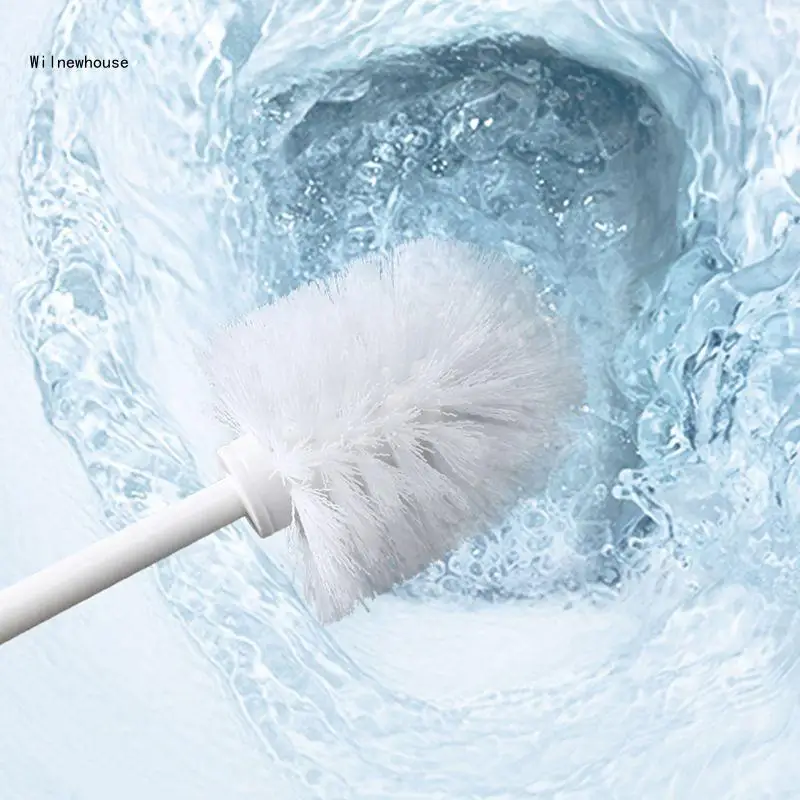 

Plastic Universal Toilet Bowl Clean Brush for Head for Bathroom, Washroom, Lavat Dropship
