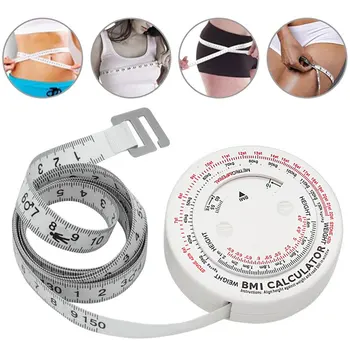 1pcs 1.5M Tape Measure Retractable Body Mass Index Measurement Tape Measuring Ruler Fitness Chest Waist Caliper Measuring Tools