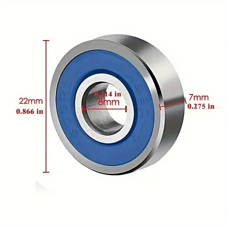 6/12/20pcs 608RS/608ZZ Bearings, Durable Carbon Steel Ball Bearings Skateboards, Longboards, Inline Skates, Roller Skates image 2