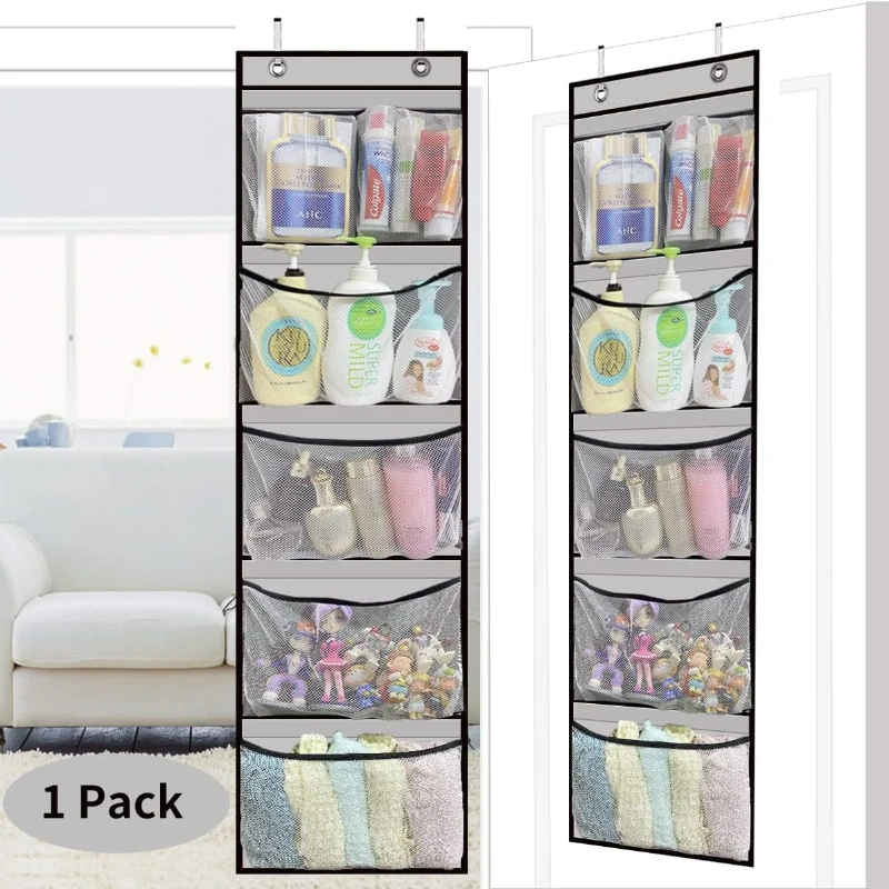 5/10 Grids Over The Door Storage Organizer Bag,Multi-layer Hanging Bags with Hook for Kids Toys Sundries,Fabric Closet Organiser 3