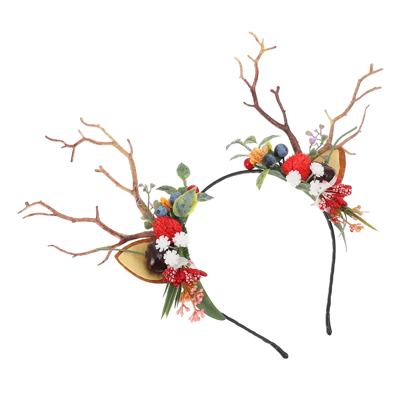 

1Pc Simulated Plant Branch Hairband Christmas Antler Headdress Party Hair Decor