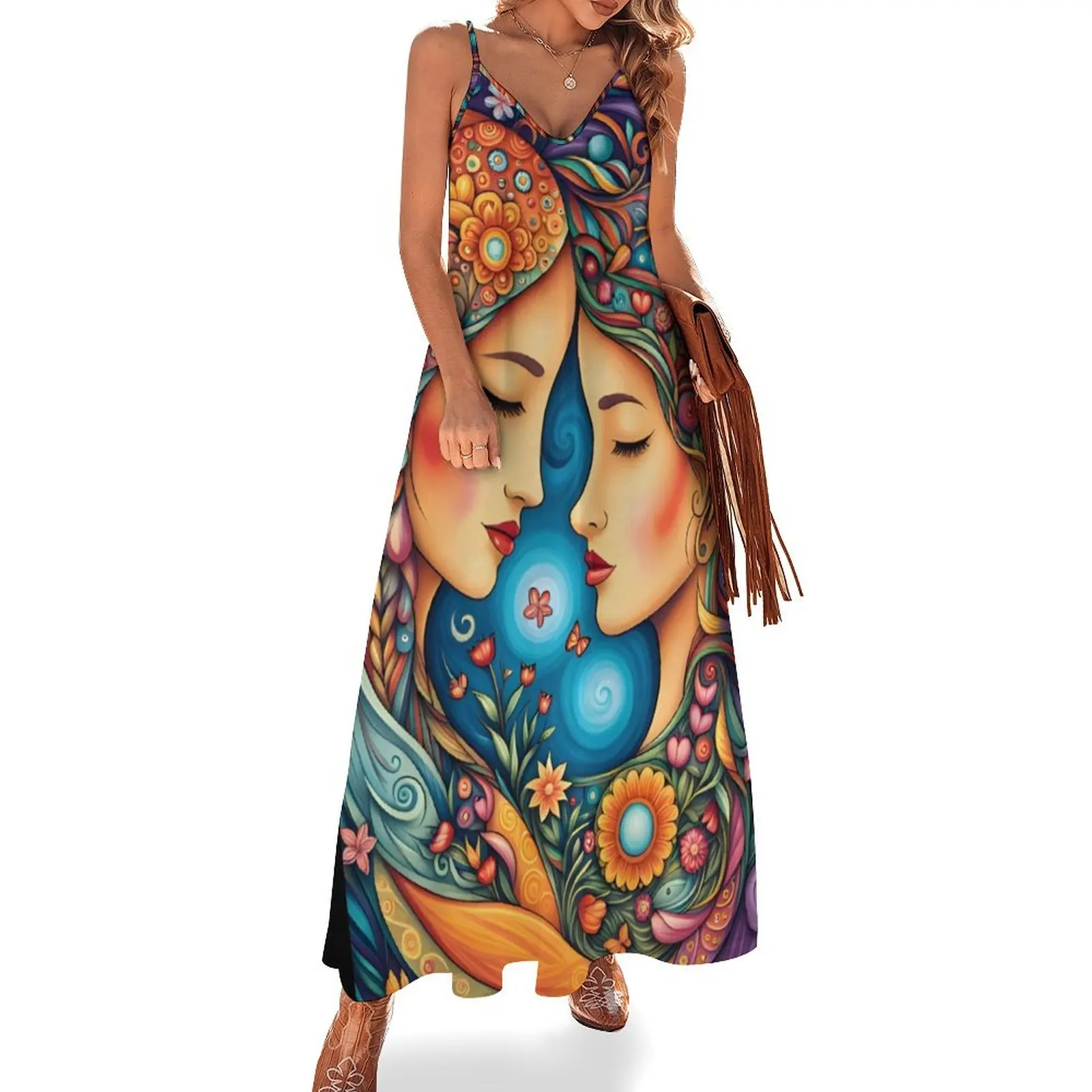 Empathy Sleeveless Dress womens clothing fairy dress
